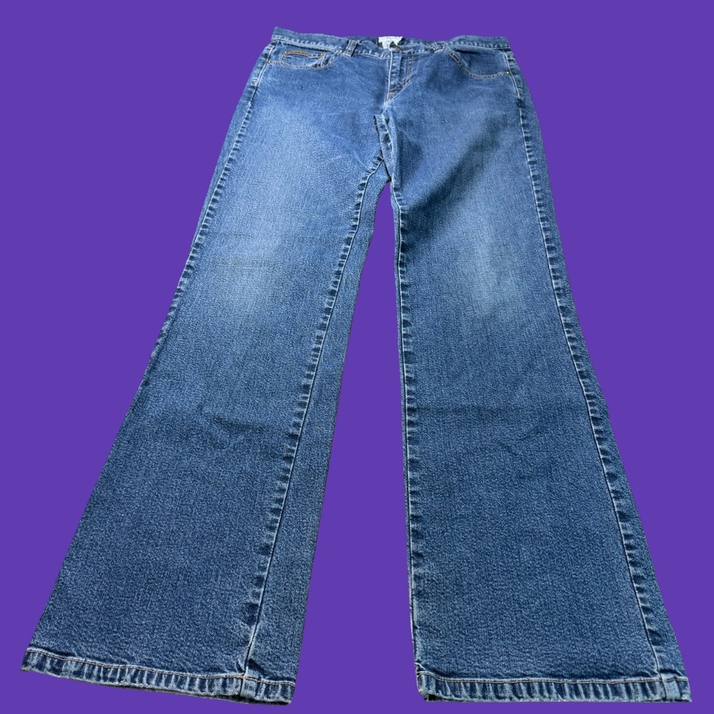 Calvin Klein Jeans Womens Size 10 Blue Denim Flare Bootcut Stretch Y2K